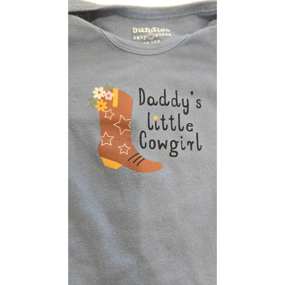 NWOT The Children's Place Baby Girls Cowgirl Bodysuit 3-Pack 100% Cotton RTL $30